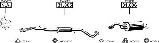 Asmet CV810020 - Sistem de esapament - allinparts.ro