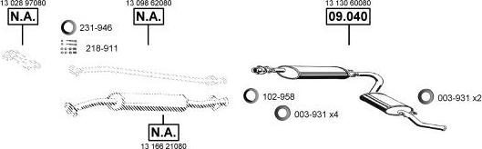 Asmet FI160940 - Sistem de esapament - allinparts.ro