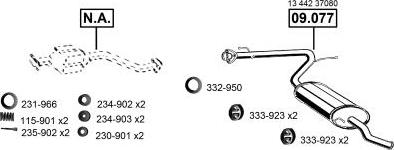 Asmet FI160960 - Sistem de esapament allinparts.ro