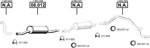 Asmet FI160905 - Sistem de esapament - allinparts.ro