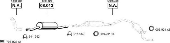Asmet FI160900 - Sistem de esapament - allinparts.ro
