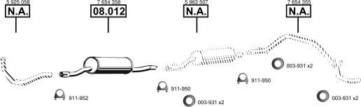 Asmet FI160915 - Sistem de esapament allinparts.ro