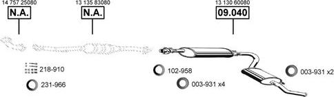 Asmet FI160930 - Sistem de esapament - allinparts.ro