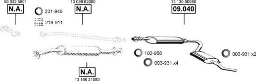 Asmet FI160970 - Sistem de esapament - allinparts.ro