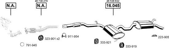 Asmet FI160097 - Sistem de esapament - allinparts.ro
