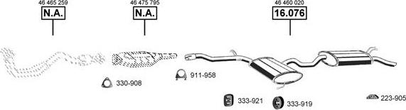 Asmet FI161300 - Sistem de esapament - allinparts.ro