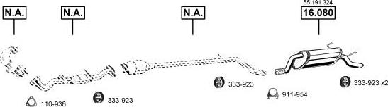 Asmet FI161220 - Sistem de esapament - allinparts.ro