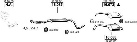 Asmet FI161760 - Sistem de esapament - allinparts.ro