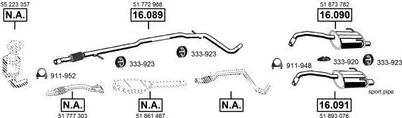 Asmet FI161785 - Sistem de esapament allinparts.ro