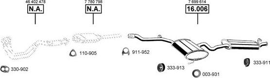 Asmet FI163440 - Sistem de esapament - allinparts.ro