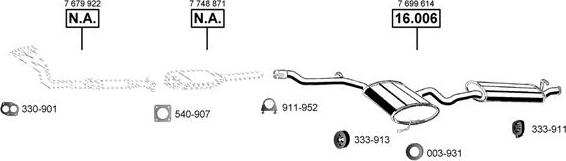Asmet FI163410 - Sistem de esapament allinparts.ro