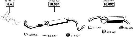 Asmet FI163045 - Sistem de esapament allinparts.ro