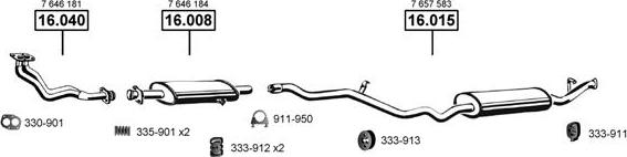Asmet FI163200 - Sistem de esapament allinparts.ro