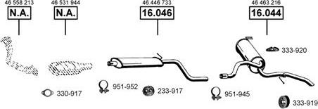 Asmet FI162990 - Sistem de esapament - allinparts.ro