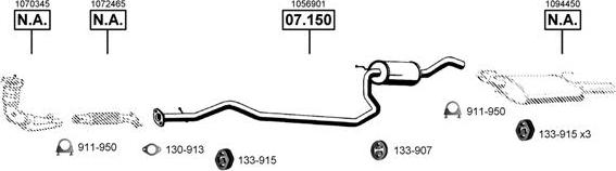 Asmet FO074300 - Sistem de esapament - allinparts.ro