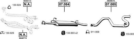 Asmet FO075495 - Sistem de esapament allinparts.ro