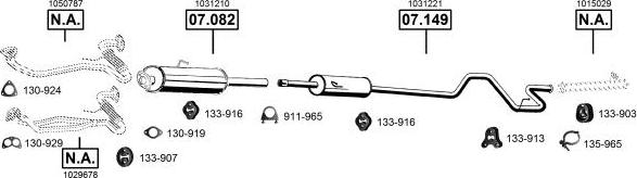 Asmet FO075595 - Sistem de esapament allinparts.ro