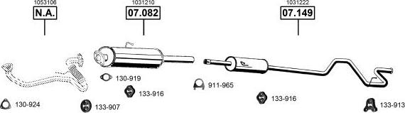 Asmet FO075555 - Sistem de esapament allinparts.ro