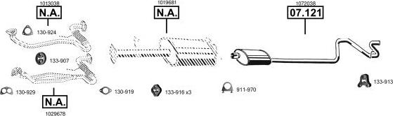 Asmet FO075505 - Sistem de esapament allinparts.ro