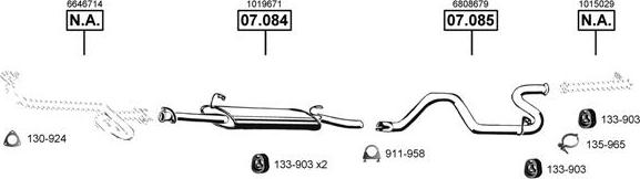 Asmet FO075585 - Sistem de esapament allinparts.ro