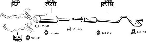 Asmet FO075525 - Sistem de esapament allinparts.ro