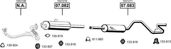 Asmet FO075285 - Sistem de esapament allinparts.ro