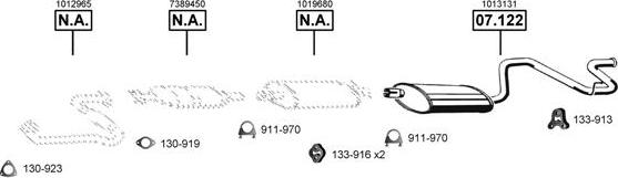 Asmet FO075280 - Sistem de esapament allinparts.ro