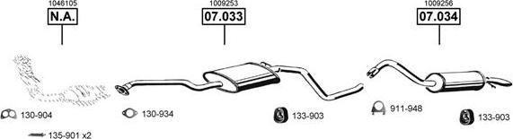 Asmet FO070945 - Sistem de esapament allinparts.ro