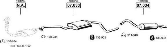 Asmet FO070935 - Sistem de esapament allinparts.ro
