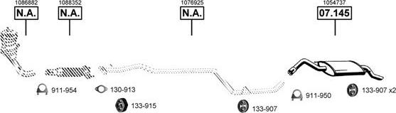 Asmet FO071905 - Sistem de esapament allinparts.ro