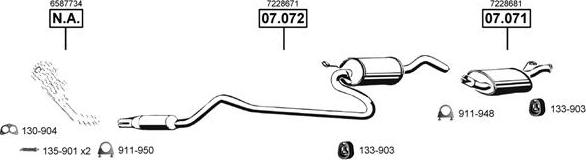 Asmet FO071650 - Sistem de esapament allinparts.ro