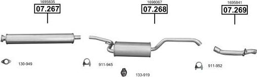 Asmet FO072991 - Sistem de esapament allinparts.ro