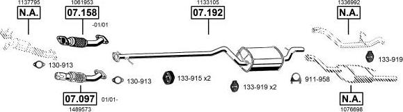 Asmet FO072955 - Sistem de esapament allinparts.ro
