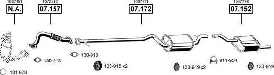 Asmet FO072900 - Sistem de esapament - allinparts.ro