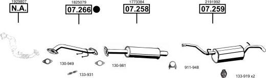 Asmet FO072989 - Sistem de esapament allinparts.ro