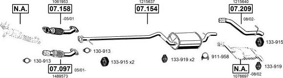 Asmet FO072415 - Sistem de esapament - allinparts.ro