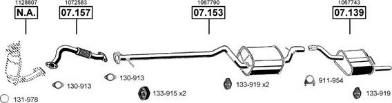 Asmet FO072850 - Sistem de esapament - allinparts.ro