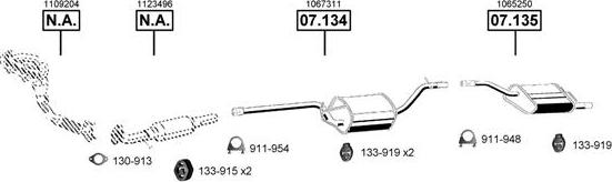 Asmet FO072800 - Sistem de esapament allinparts.ro