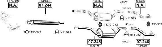 Asmet FO072305 - Sistem de esapament - allinparts.ro