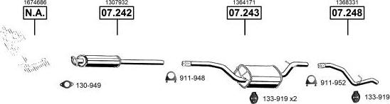 Asmet FO072790 - Sistem de esapament - allinparts.ro