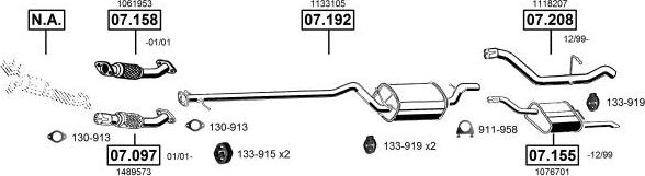 Asmet FO072705 - Sistem de esapament - allinparts.ro