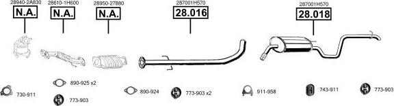Asmet KI280090 - Sistem de esapament - allinparts.ro