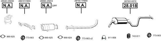 Asmet KI280091 - Sistem de esapament - allinparts.ro