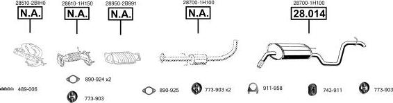 Asmet KI280046 - Sistem de esapament allinparts.ro