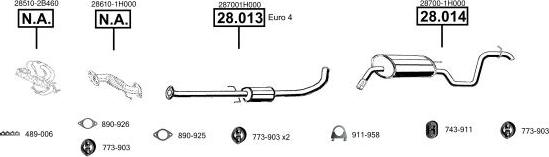 Asmet KI280040 - Sistem de esapament allinparts.ro