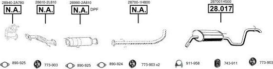 Asmet KI280056 - Sistem de esapament allinparts.ro