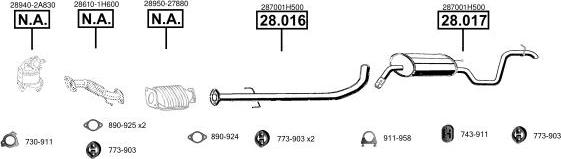 Asmet KI280060 - Sistem de esapament allinparts.ro