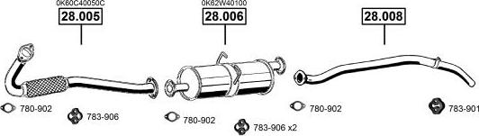 Asmet KI280100 - Sistem de esapament - allinparts.ro