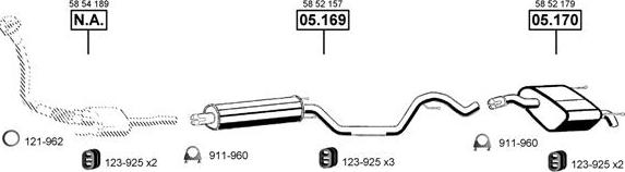 Asmet OP055400 - Sistem de esapament - allinparts.ro