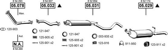 Asmet OP050490 - Sistem de esapament allinparts.ro